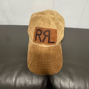 Ralph Lauren RRL Brown corduroy and suede Cap with Logo